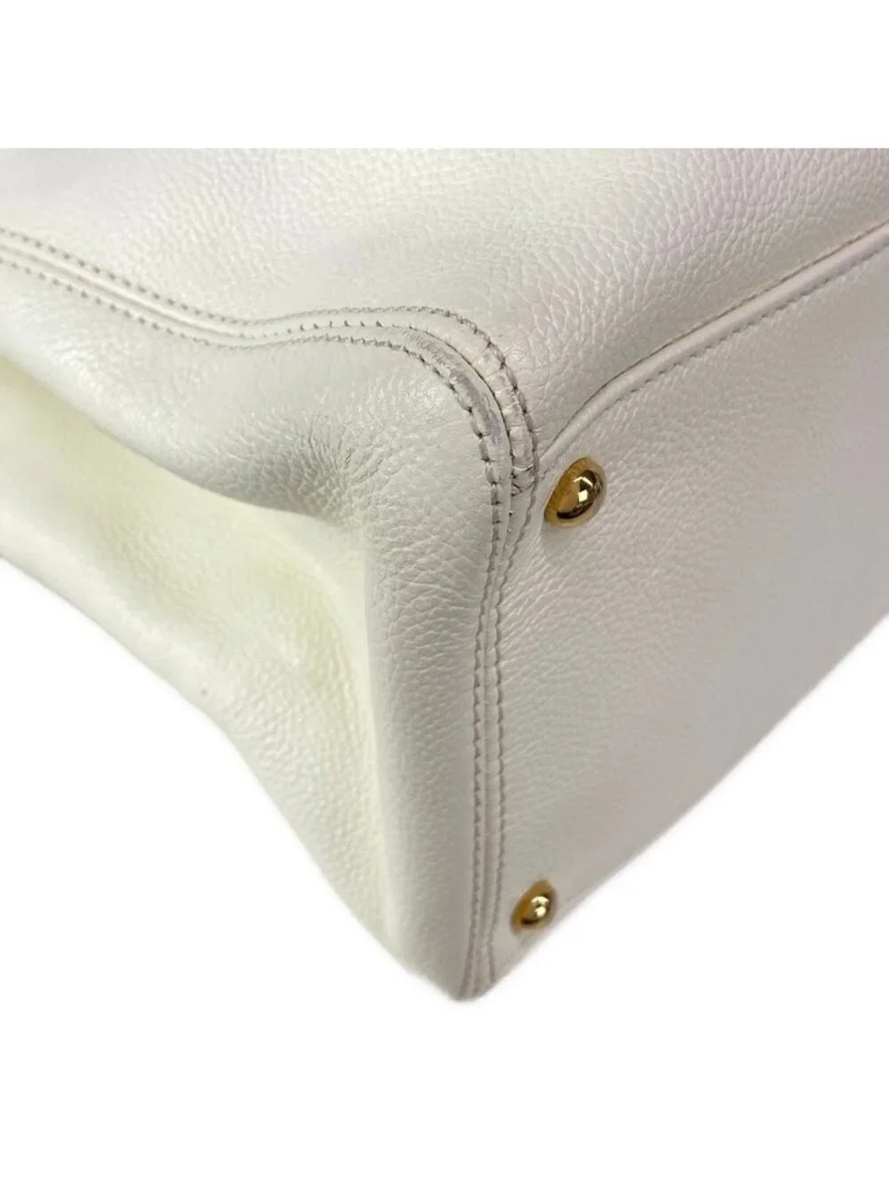 Chanel Tote Executive Line Ivory Gold Leather